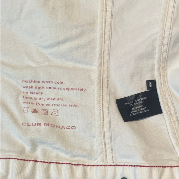 Club Monaco Women's White Denim Jacket - Picture 7 of 10